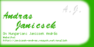 andras janicsek business card
